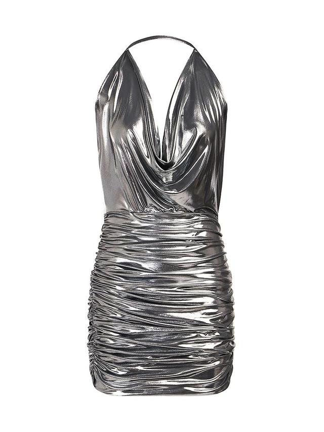 Halston Frances Luster Foil Mini Dress Product Image