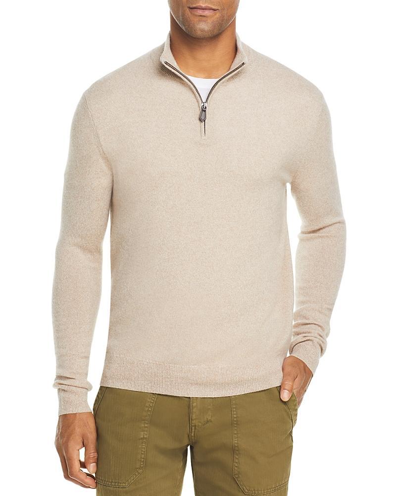 The Mens Store at Bloomingdales Slate Green Cashmere Half-Zip Sweater - Exclusive Product Image