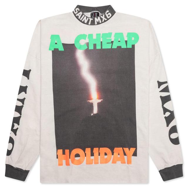 A Cheap Holiday L/S Tee - White Male Product Image