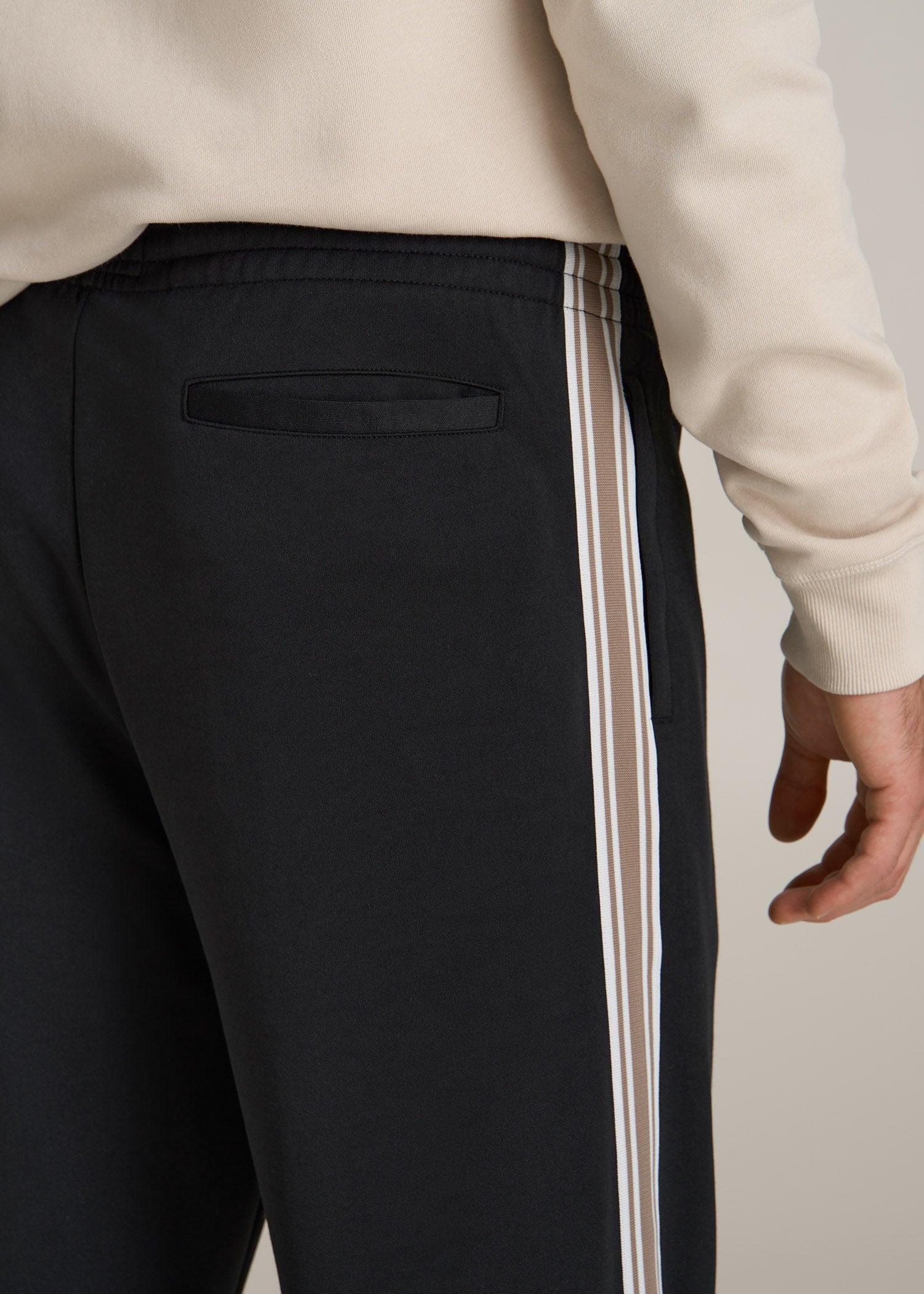 Tricot Track Pants for Tall Men in Black Product Image