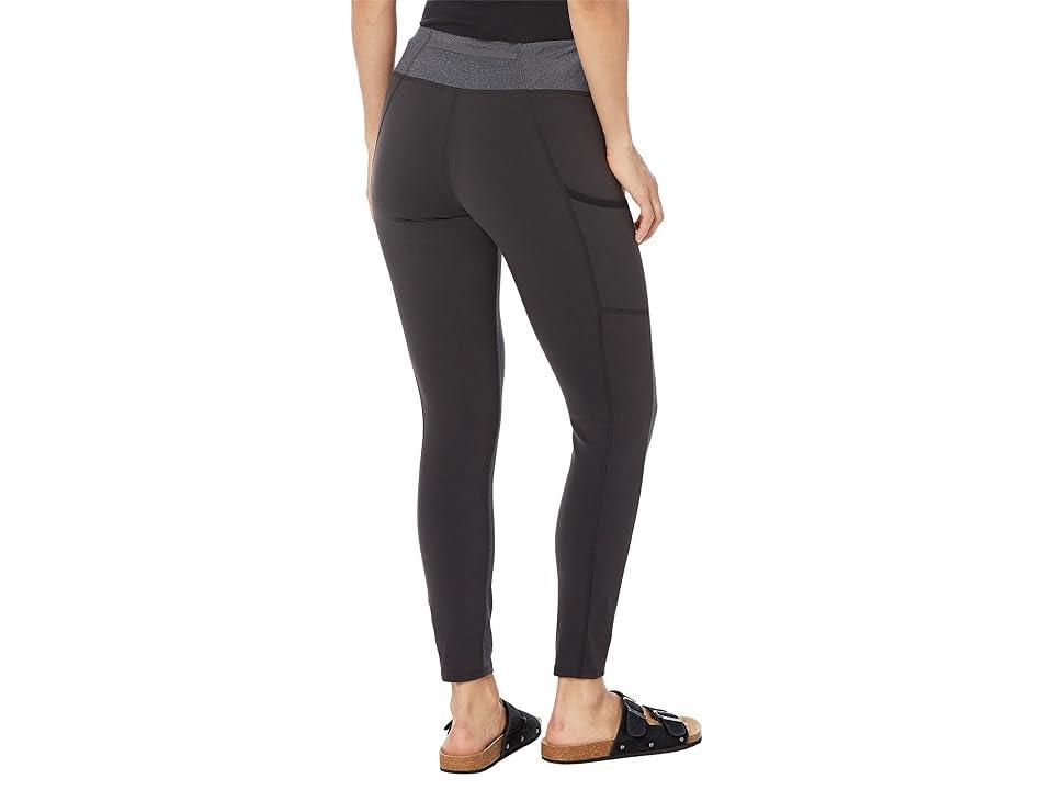 L.L.Bean Petite Boundless Performance Pocket Tights Color-Block (Charcoal Heather/Classic ) Women's Casual Pants Product Image