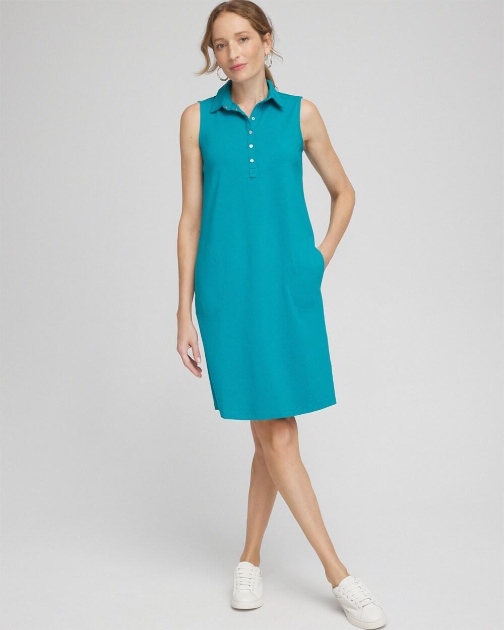 Women's Sleeveless Polo Dress Product Image