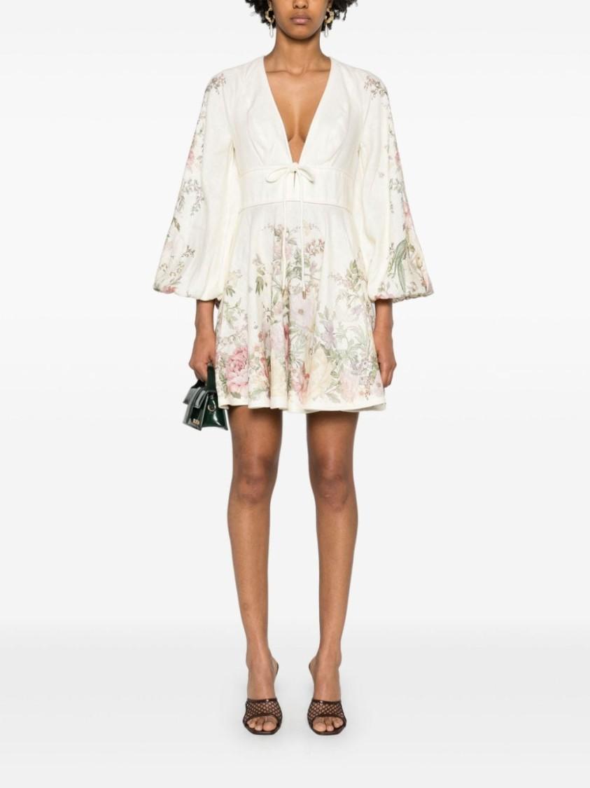 ZIMMERMANN Waverly Short Dress In White Product Image