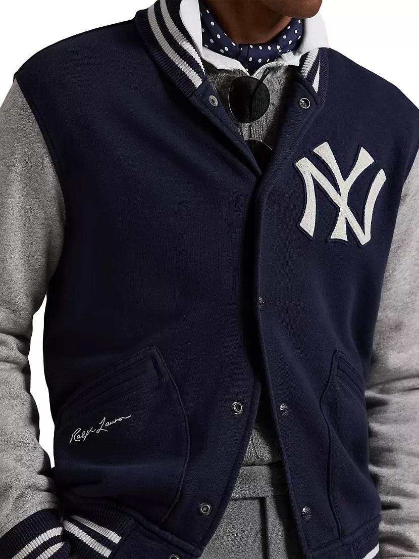 Logo Cotton-Blend Fleece Varsity Jacket Product Image