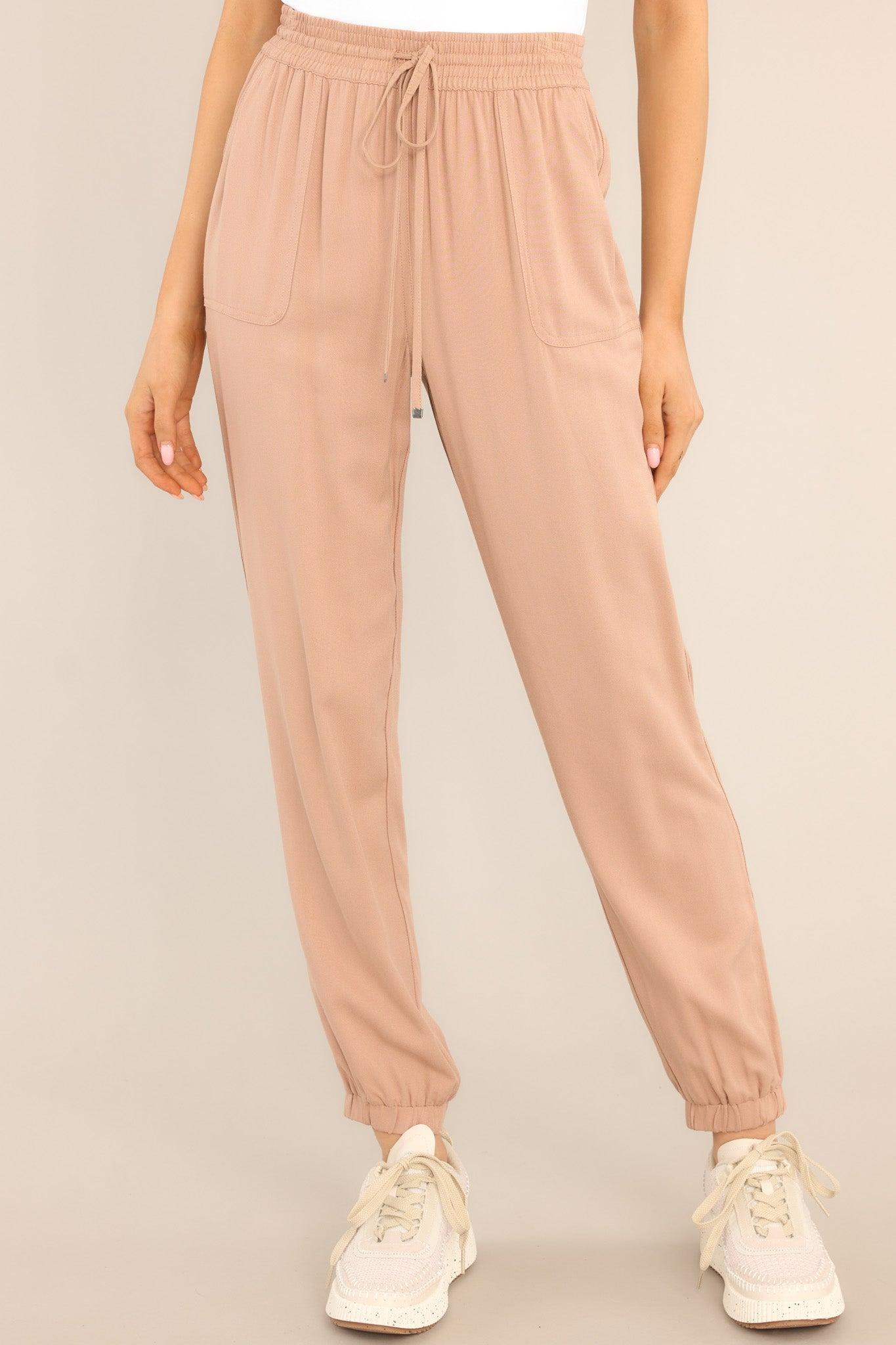 Stealth Stride Dusty Peach Jogger Pants Product Image