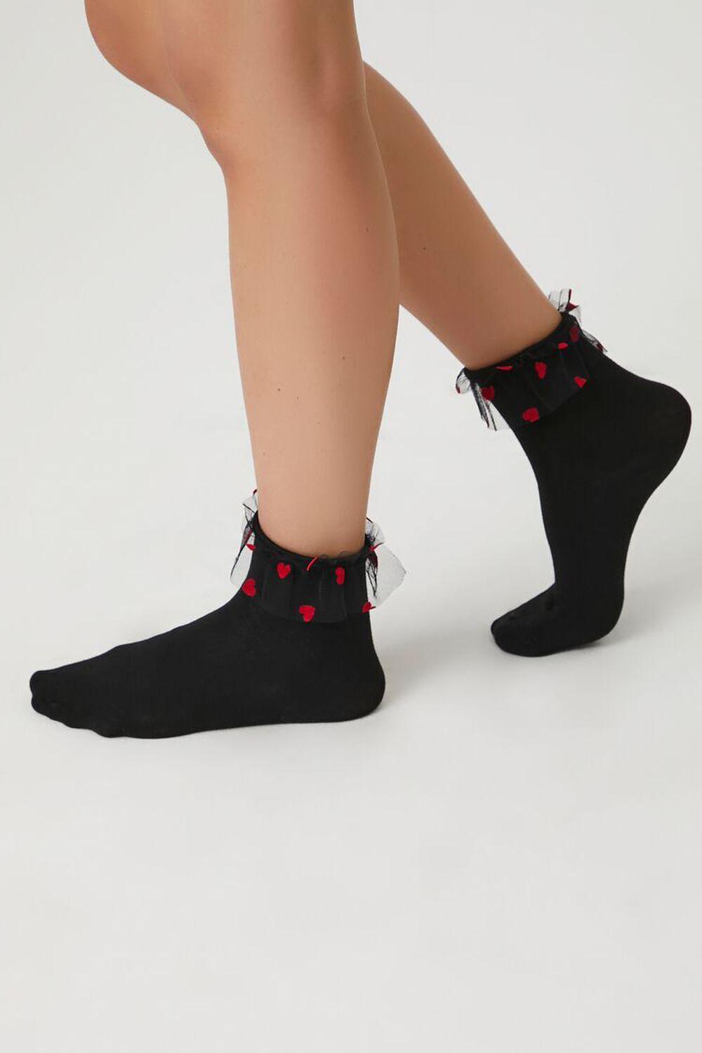 Heart Ruffle Crew Socks | Forever 21 Product Image