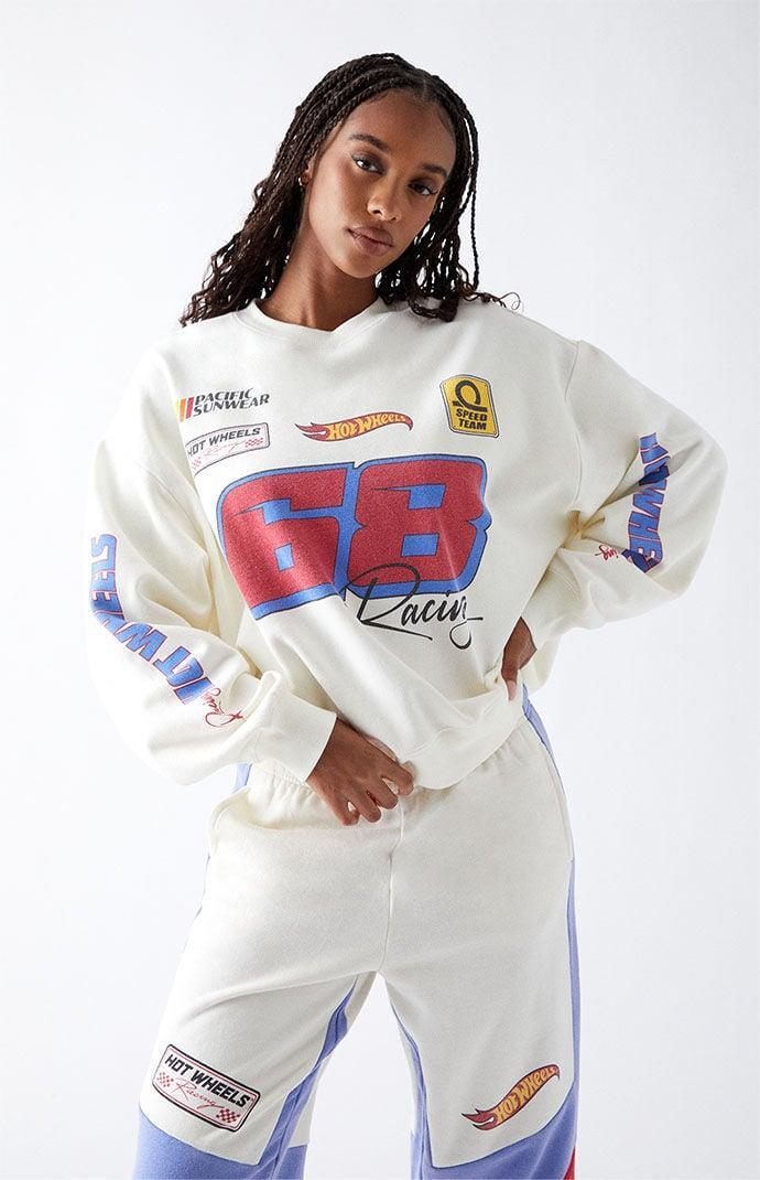 Hot Wheels Women's Circuit Racing Crew Neck Sweatshirt Product Image