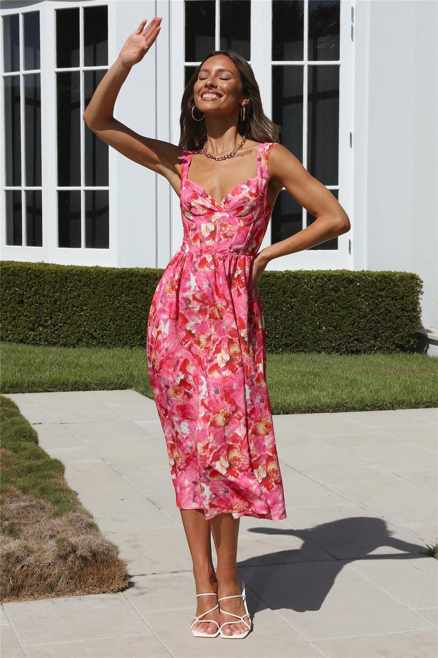 It Was A Dream Midi Dress Pink Product Image