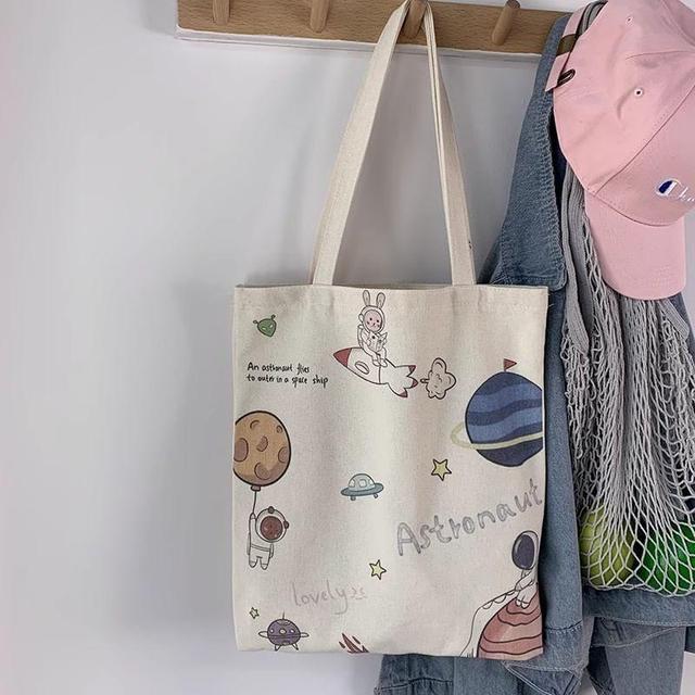 Cartoon Print Shopper Bag Product Image