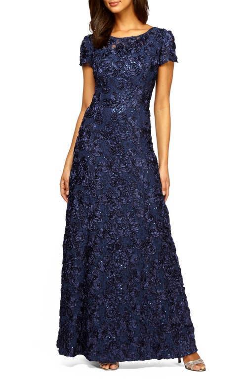 Alex Evenings Embellished Lace A-Line Evening Gown Product Image