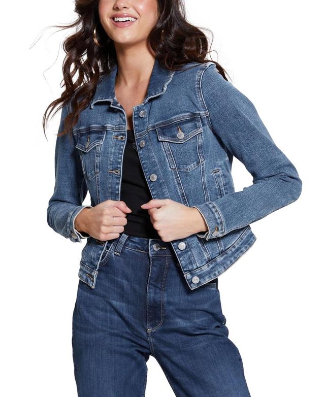 Guess Womens Denim Trucker Jacket Product Image