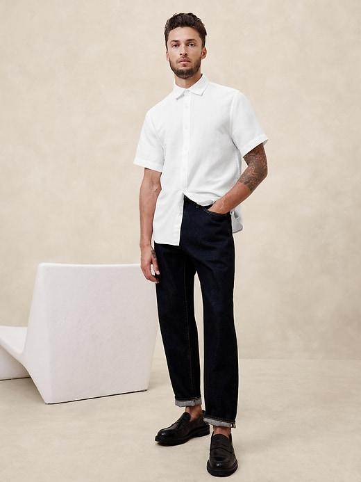 Slim Linen-Blend Shirt Product Image