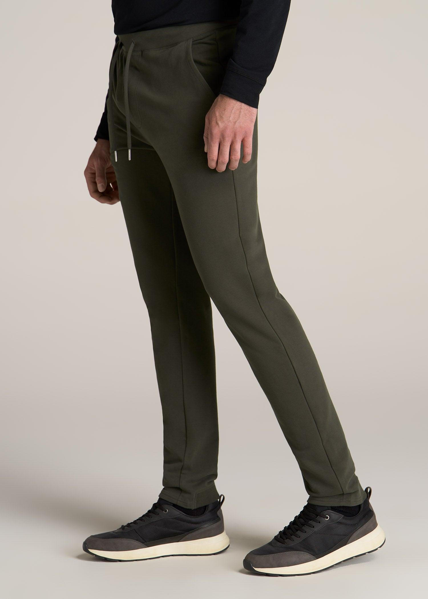 Microsanded French Terry Sweatpants For Tall Men in Hunter Green Male Product Image