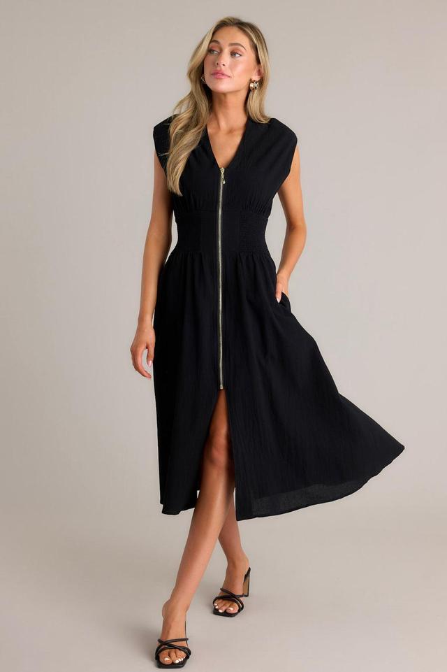 Return Someday Black 100% Cotton Midi Dress Product Image