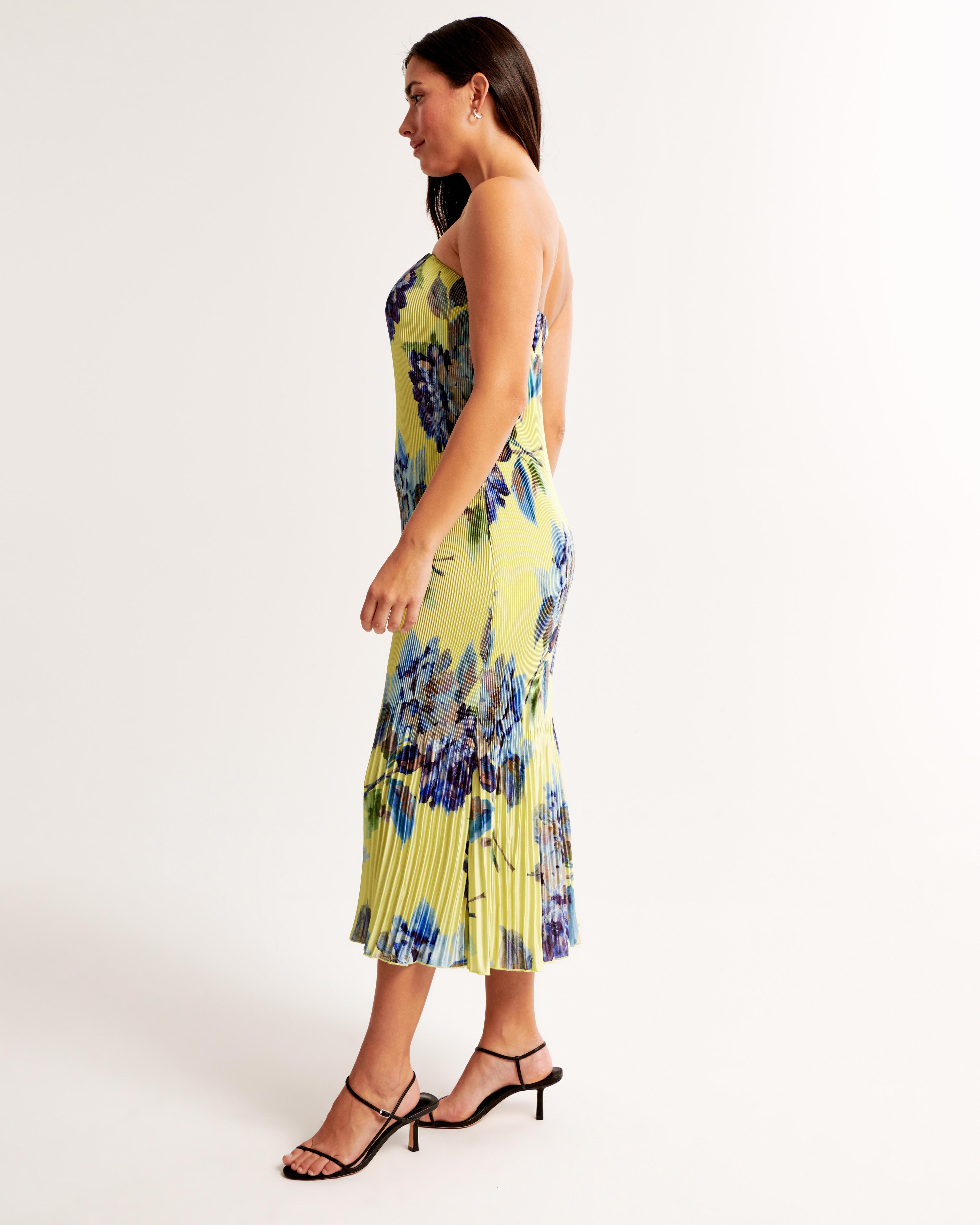 The A&F Giselle Pleat Release Midi Dress Product Image