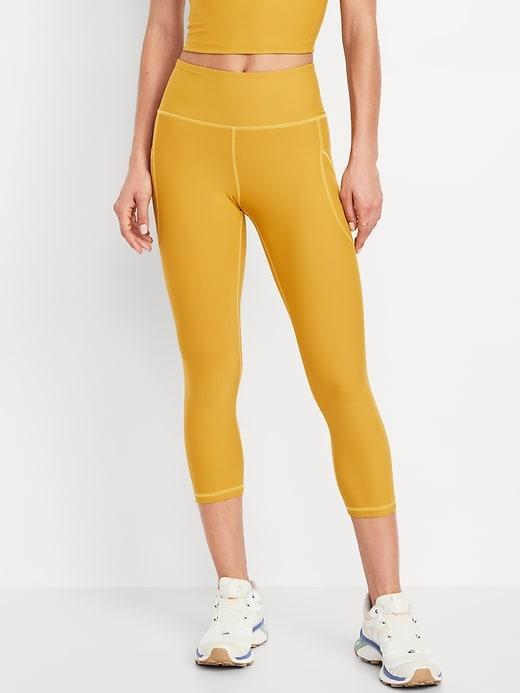 High-Waisted PowerSoft Crop Leggings Product Image