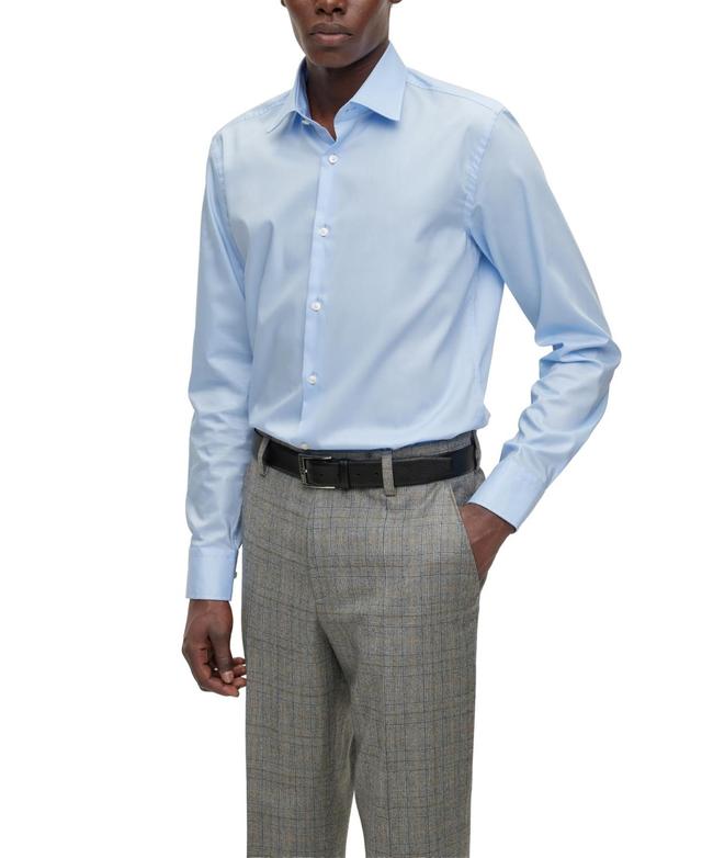 Mens Slim-Fit Shirt in Easy-Iron Cotton Poplin Product Image