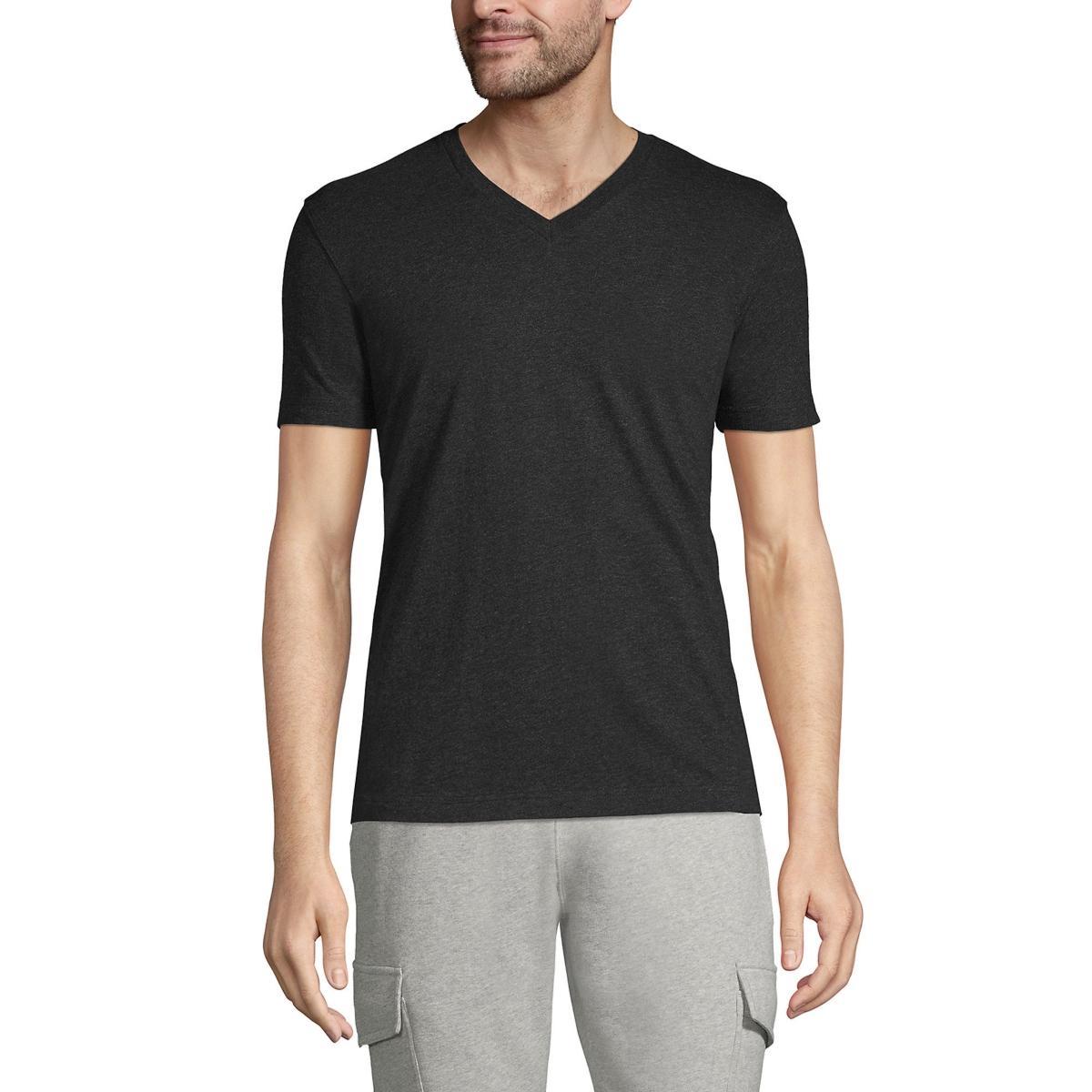 Lands End Mens Super-t Short Sleeve V-Neck T-Shirt Product Image