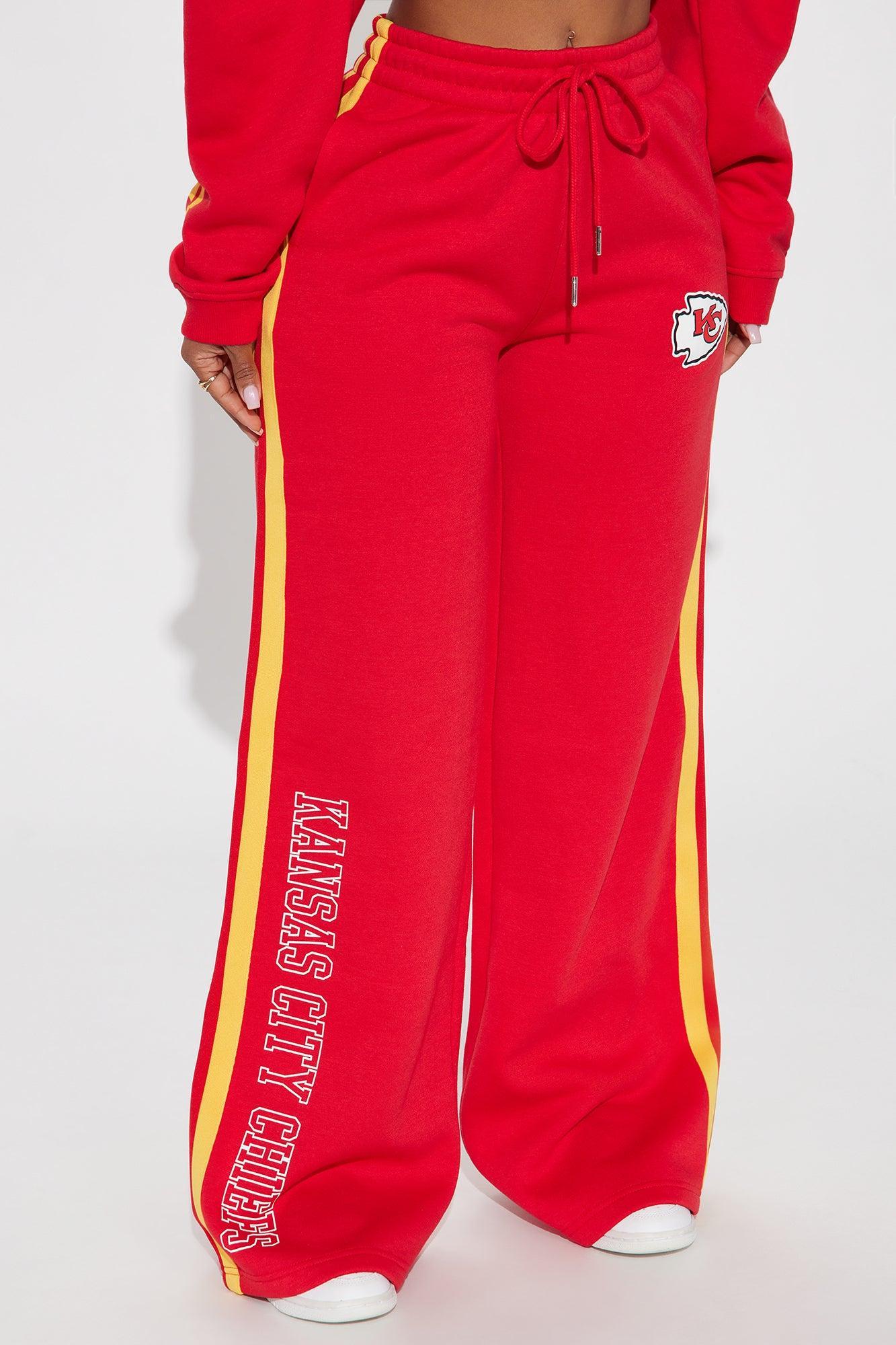 Chiefs Second Half Come-Back Wide Leg Pant - Red Product Image