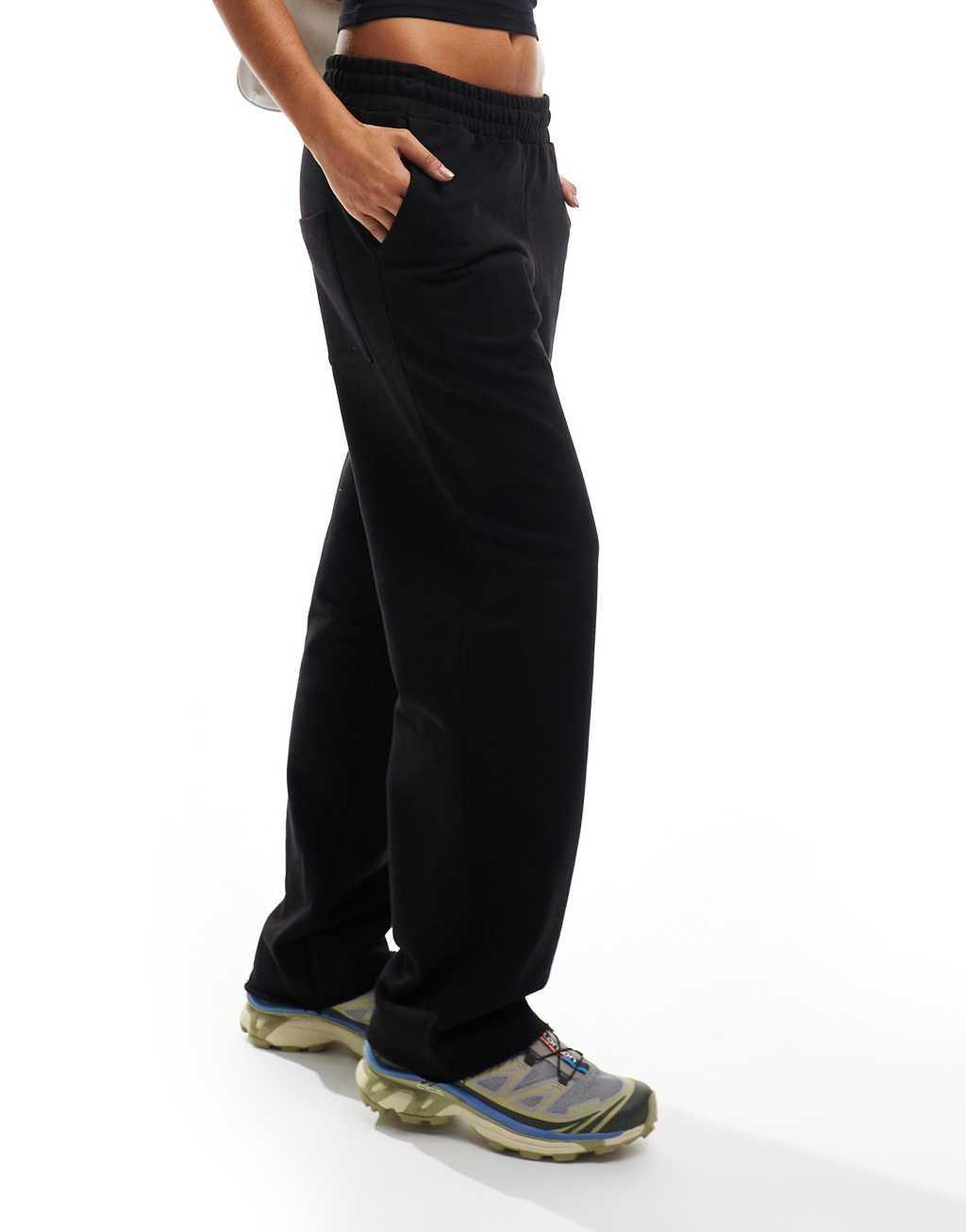 COLLUSION straight leg sweatpants in black Product Image