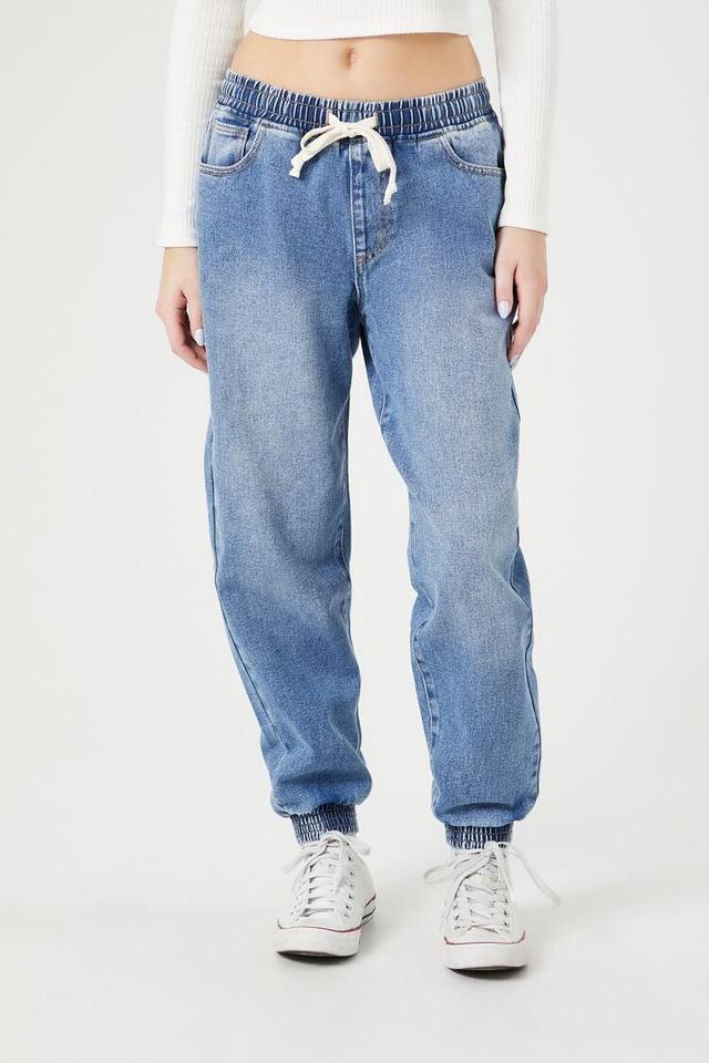 Drawstring Denim Joggers | Forever 21 Product Image