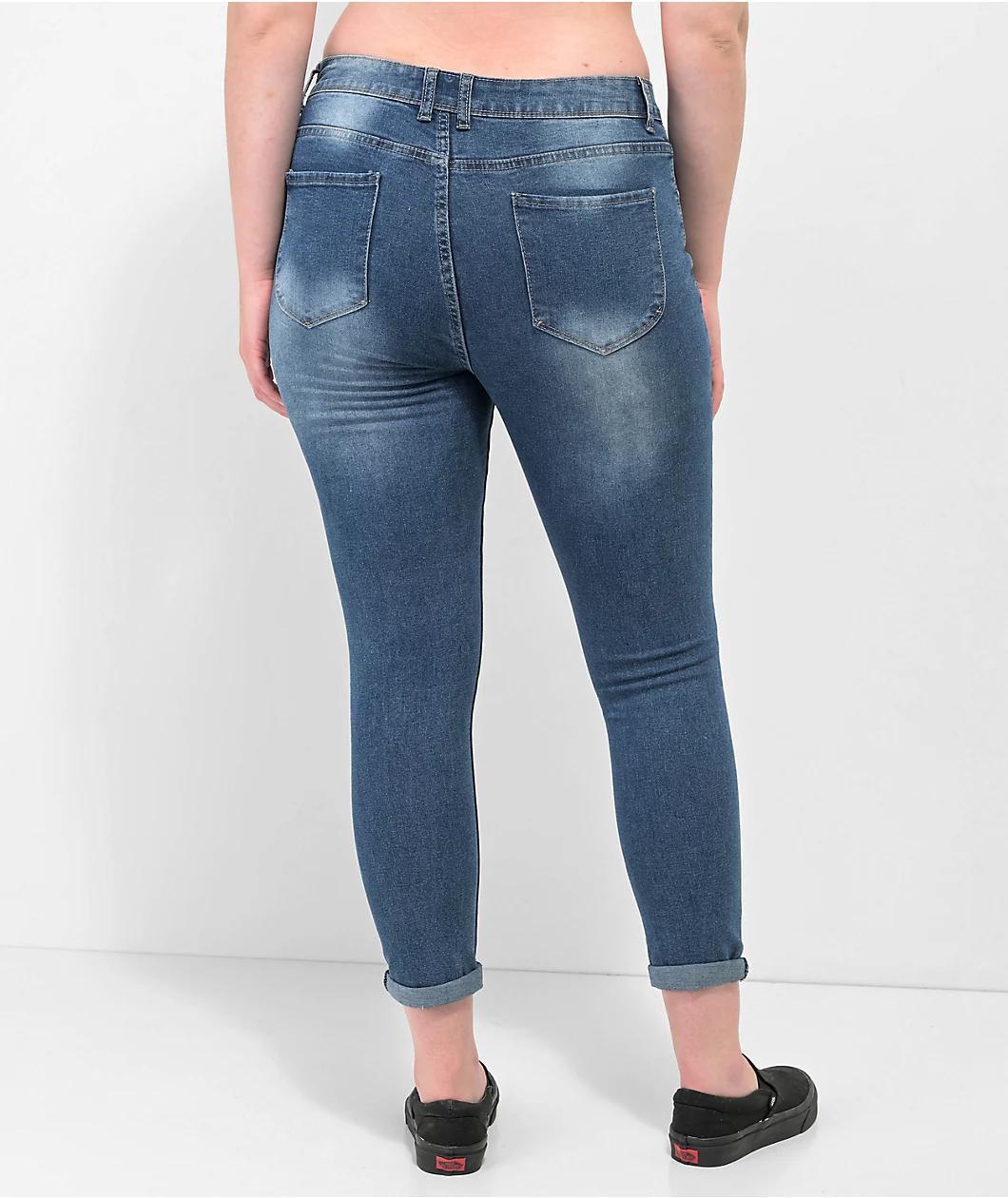 Thrill Jeans High Rise Blue Skinny Jeans Product Image