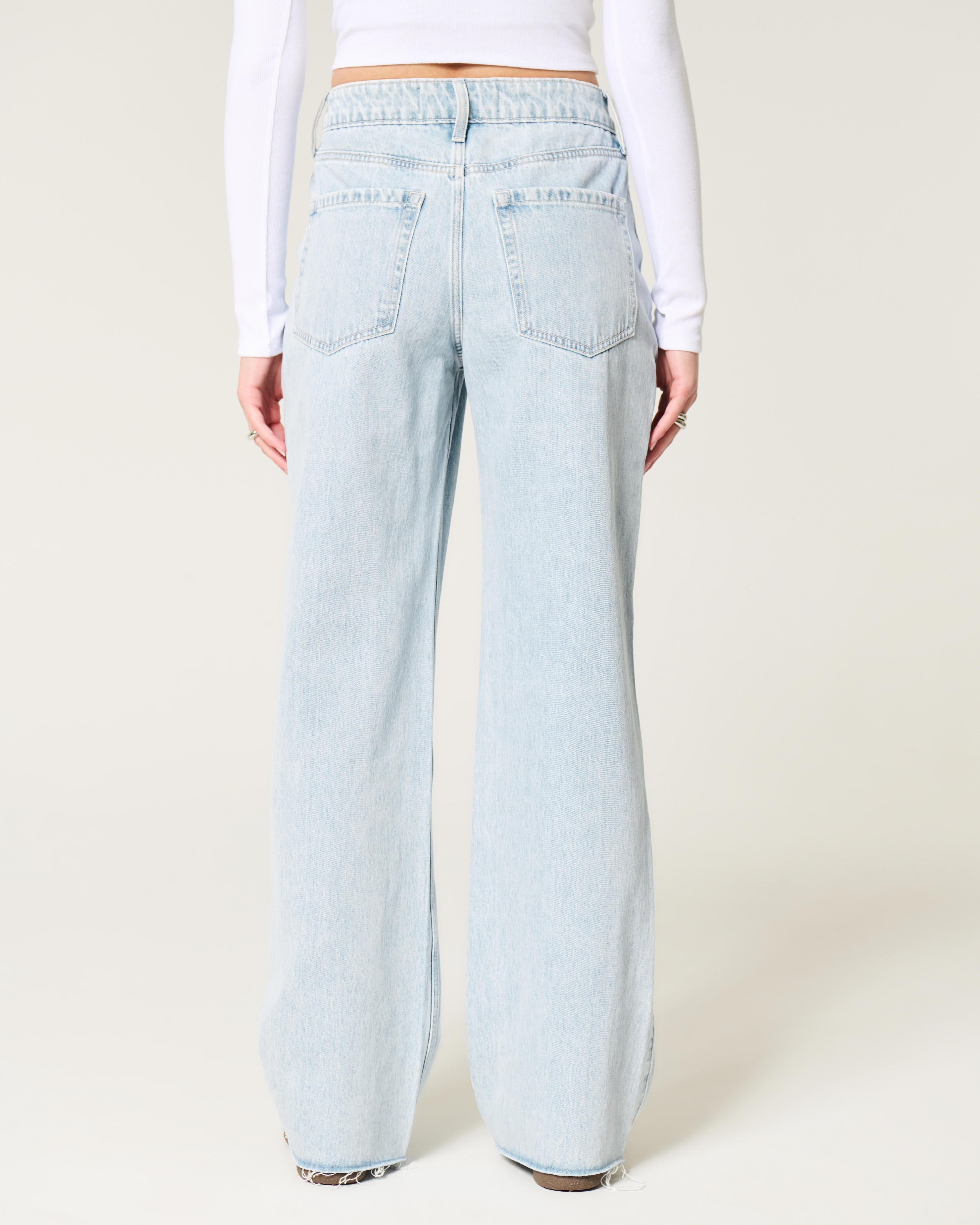 High-Rise Light Wash Baggy Jeans Product Image