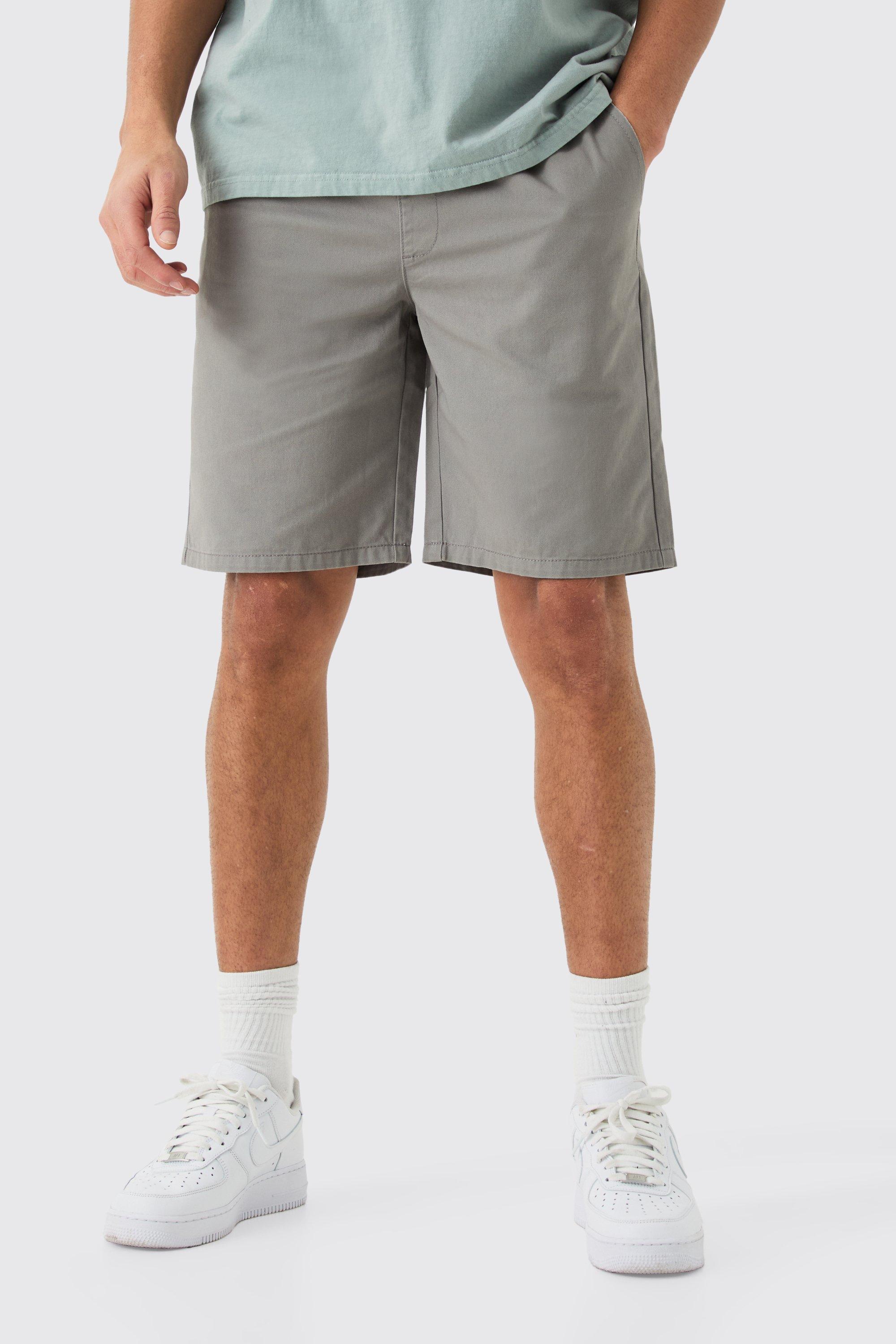 Elasticated Waist Grey Relaxed Fit Shorts | boohooMAN USA Product Image