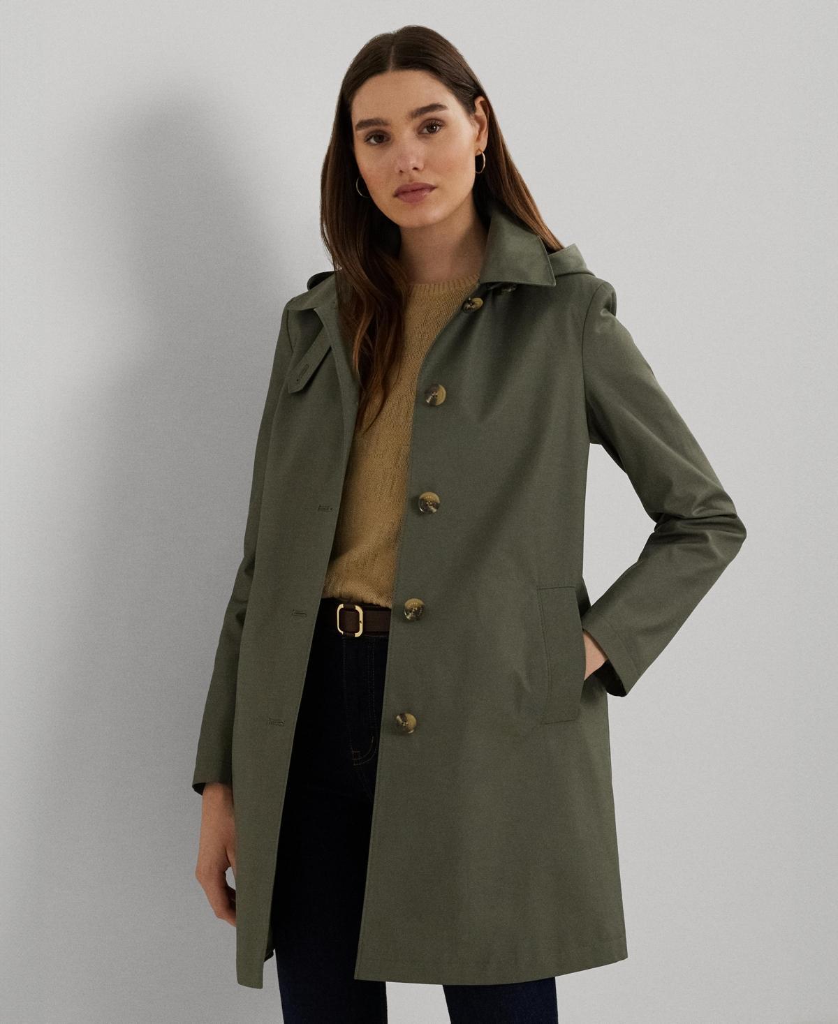 Lauren Ralph Lauren Womens Hooded A-Line Raincoat product image