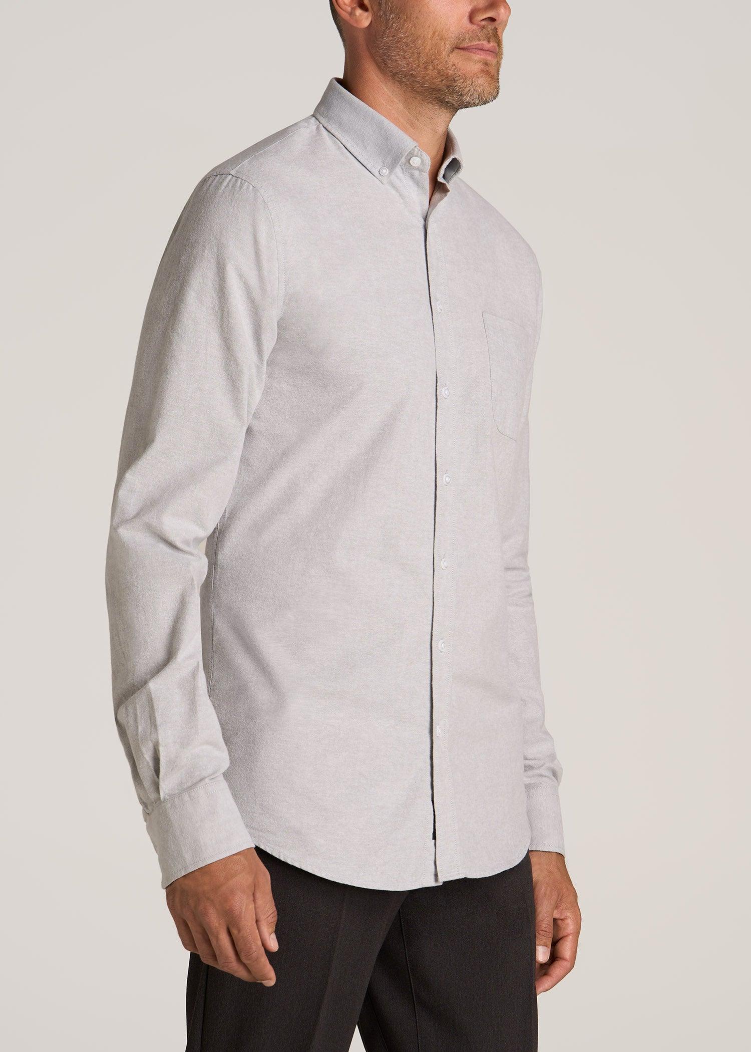 Washed Oxford Shirt for Tall Men in Silvermist Product Image