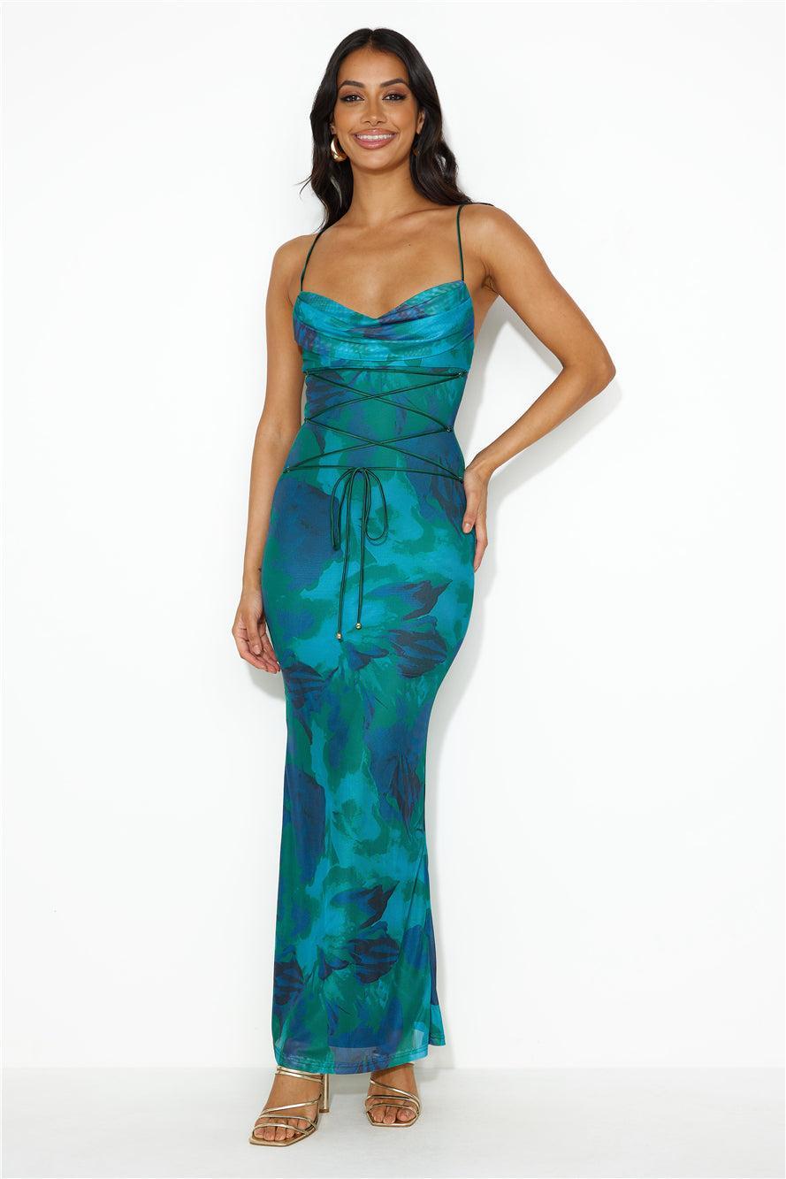 Sweet Spot Mesh Maxi Dress Green product image