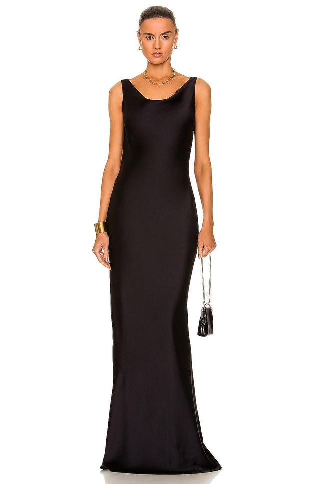 Norma Kamali Maria Gown Black. (also in M, XS). Product Image