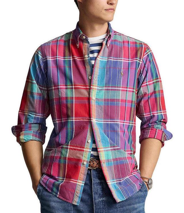 Polo Ralph Lauren Big & Tall Classic Fit Plaid Oxford Long Sleeve Woven Shirt Product Image