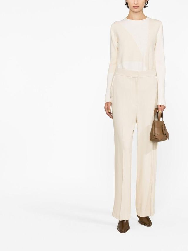 KHAITE Leon Wide-leg Pants In Custard Product Image