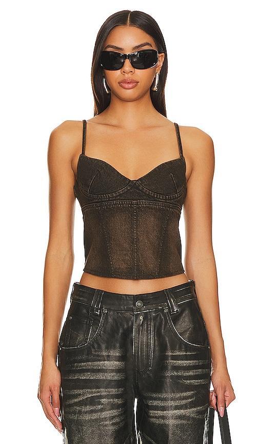 Miaou Kiko Corset in Brown. Product Image