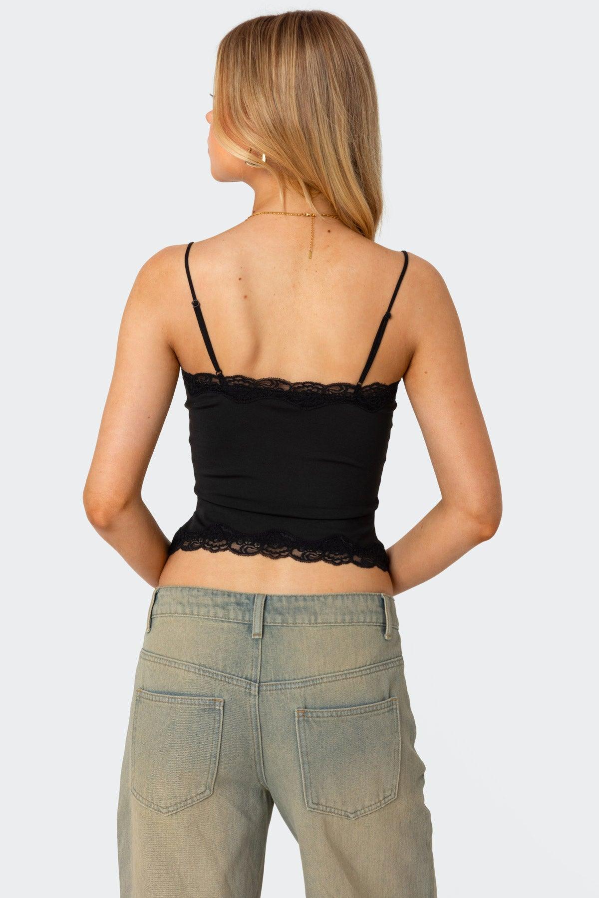 Cruella Lace Trim Tank Top Product Image