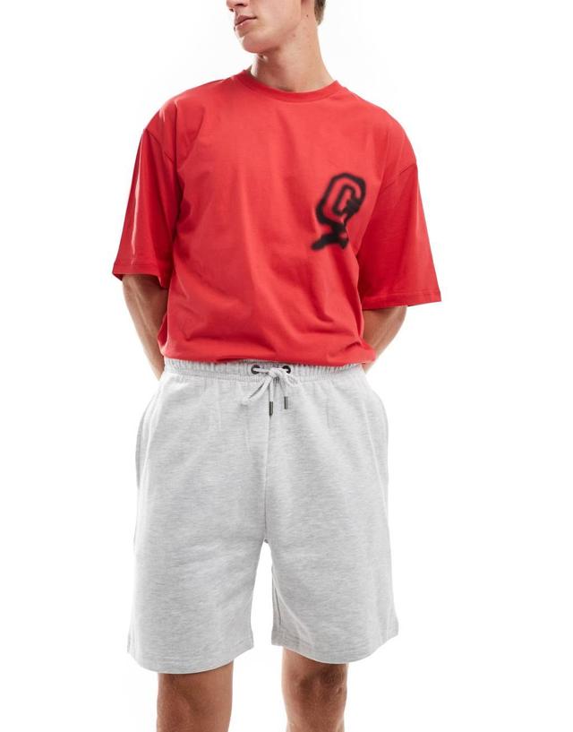 COLLUSION jersey shorts in gray heather Product Image