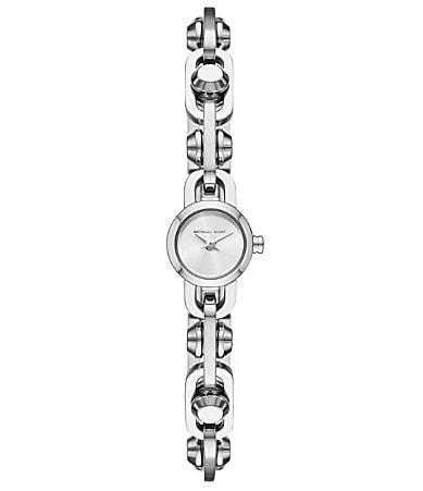 Michael Kors Womens MK Astor Link Two-Hand Metal-Tone Stainless Steel Bracelet Watch Product Image