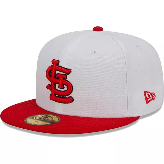 Mens New Era /Red St. Louis Cardinals Optic 59FIFTY Fitted Hat Product Image