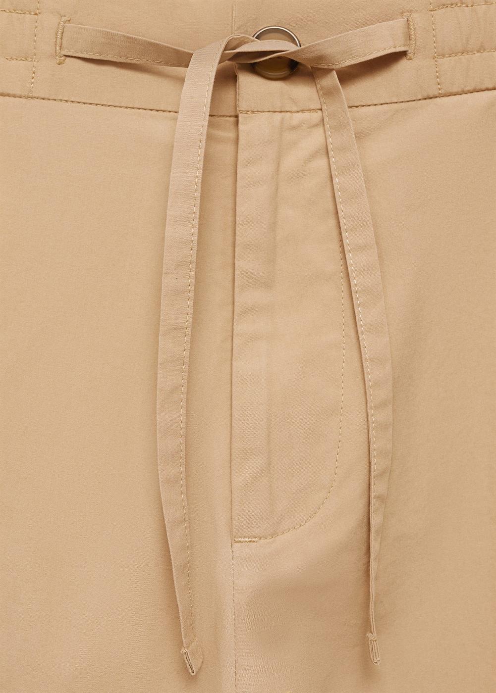 Mango Mens Drawstring Cotton Trousers Product Image