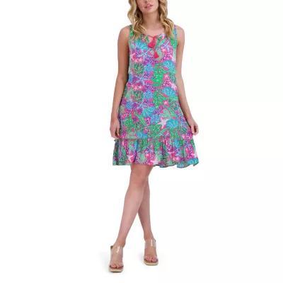 Stella Parker Womens Sleeveless Paisley Sundress Product Image