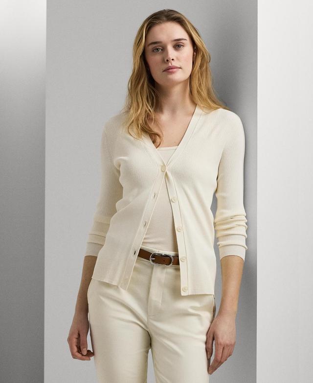 Lauren Ralph Lauren Womens Slim-Fit V-Neck Cardigan Product Image