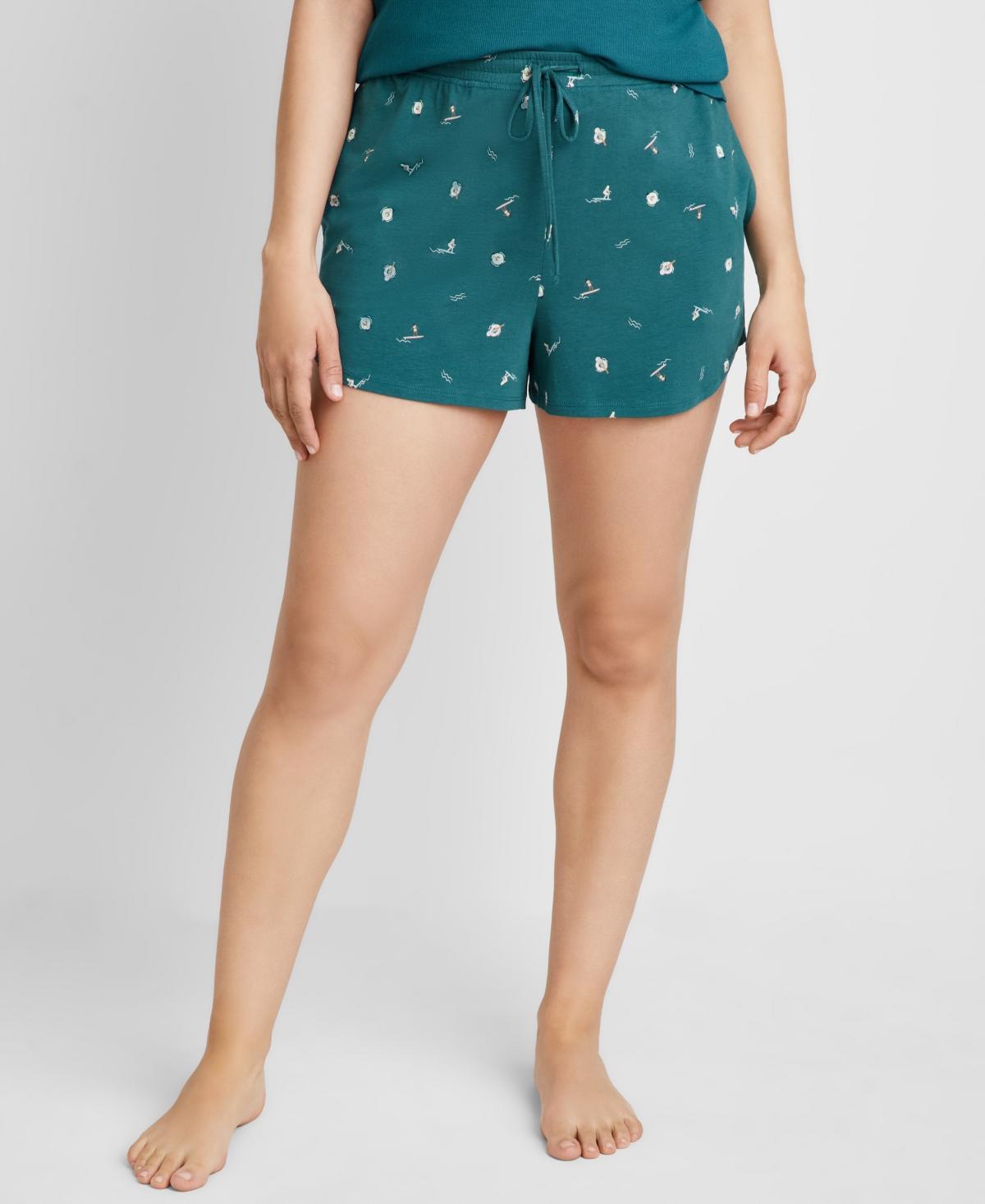 Women's Printed Knit Sleep Shorts XS-3X, Created for Macy's Product Image