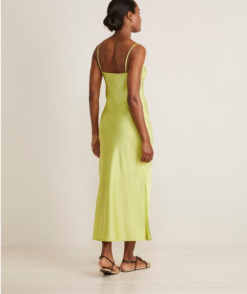 Satin Midi Slip Dress Product Image