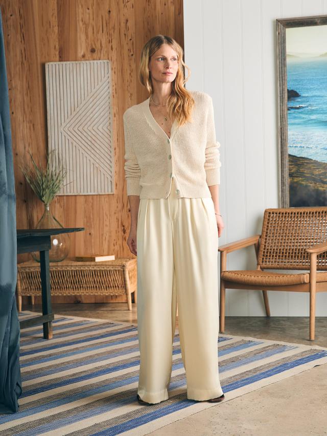 Sandwashed Silk Gemma Pant - Pearled Ivory Female Product Image