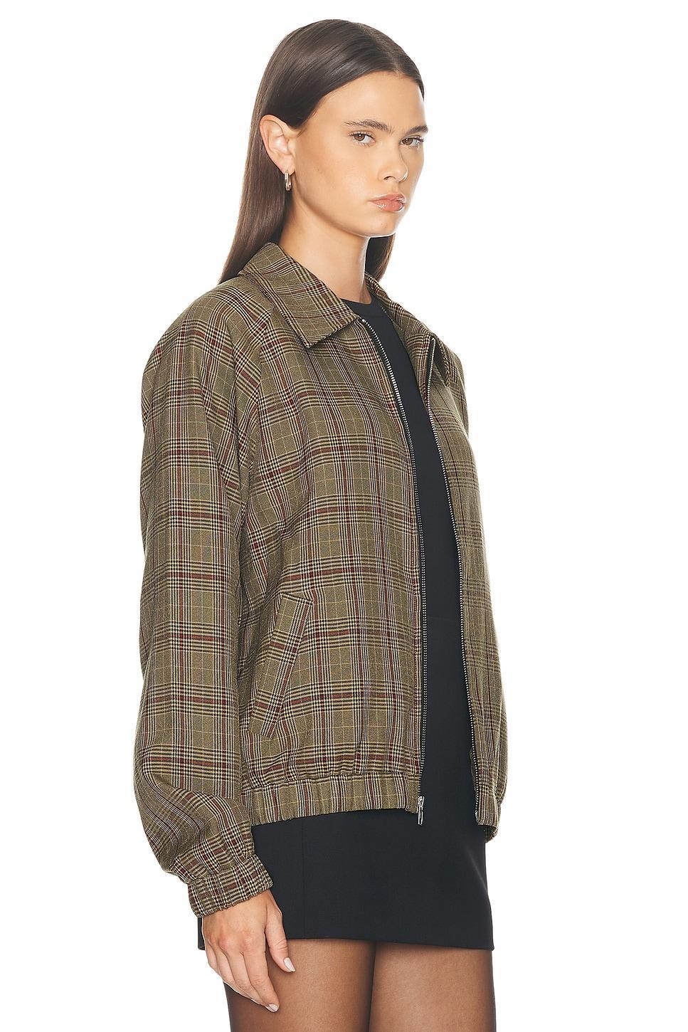 WAO Plaid Bomber Jacket Brown. (also in L). Product Image