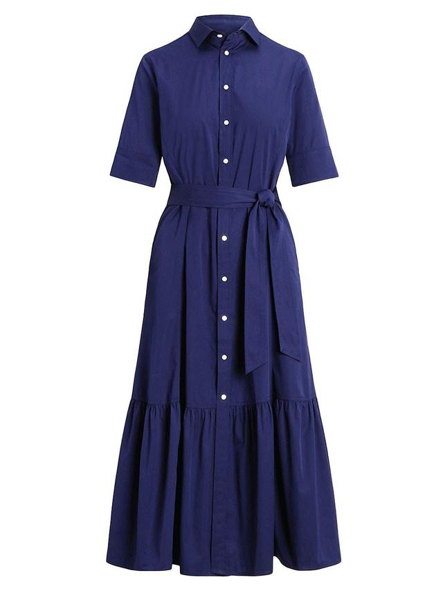 Womens Cotton Tiered Shirtdress Product Image