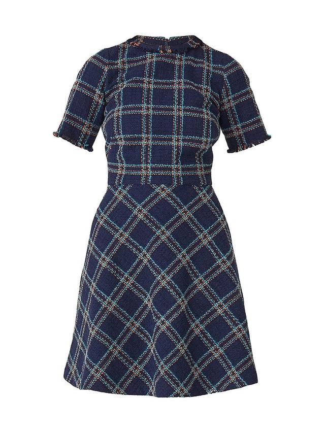 Womens Lana Plaid Fray Dress Product Image