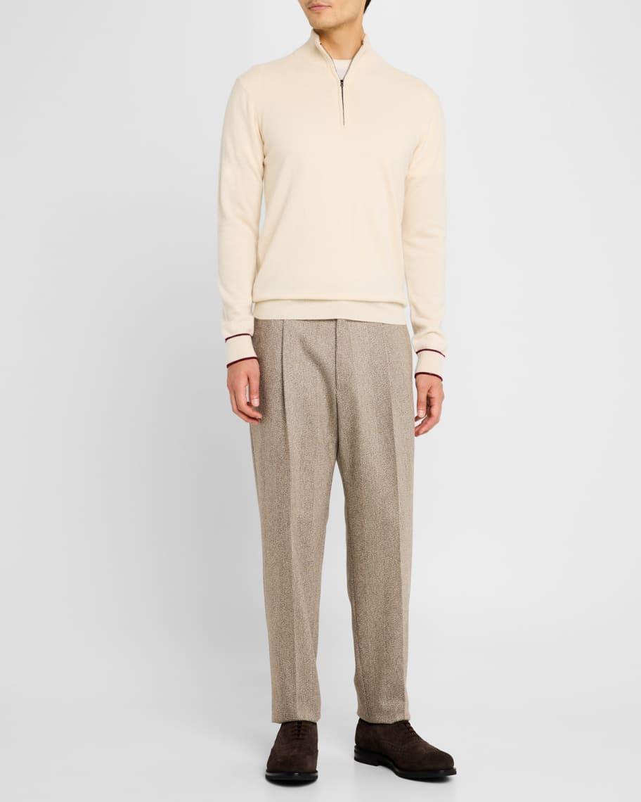 Men's Recycled Cashmere Quarter-Zip Sweater Product Image