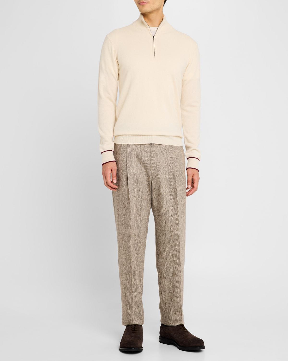 Men's Recycled Cashmere Quarter-Zip Sweater Product Image